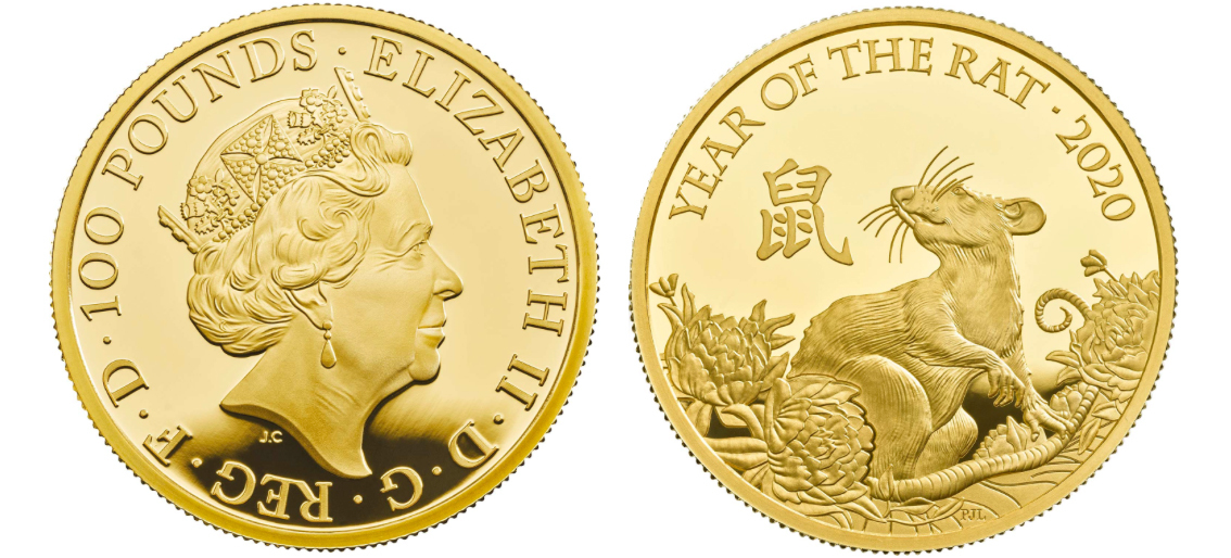 2020 Year Of The Rat Uk One Ounce Gold Proof Coin