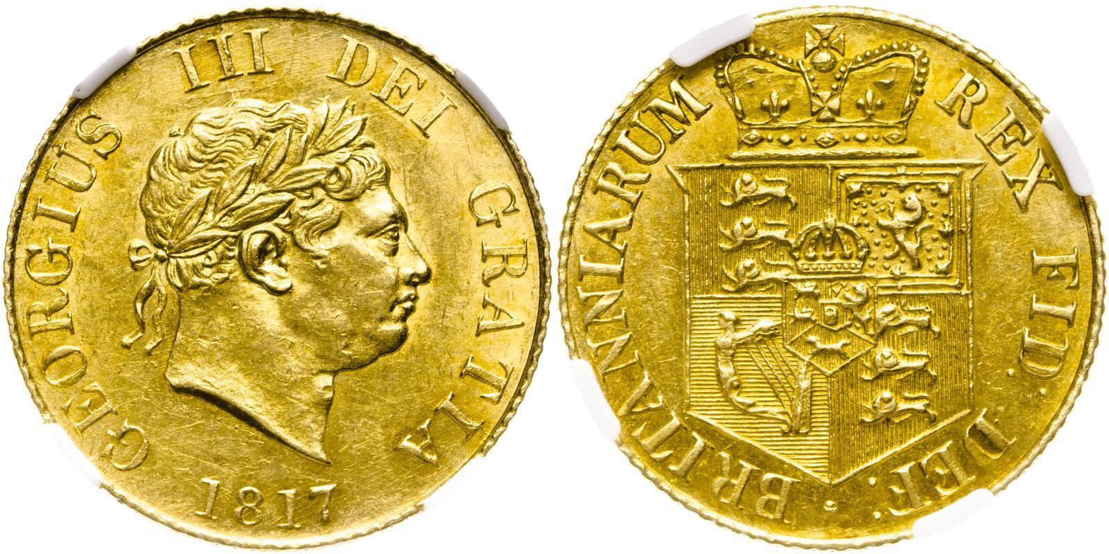 Lot 41 | United Kingdom, George III, 1817 Gold Half-Sovereign - NGC MS 61